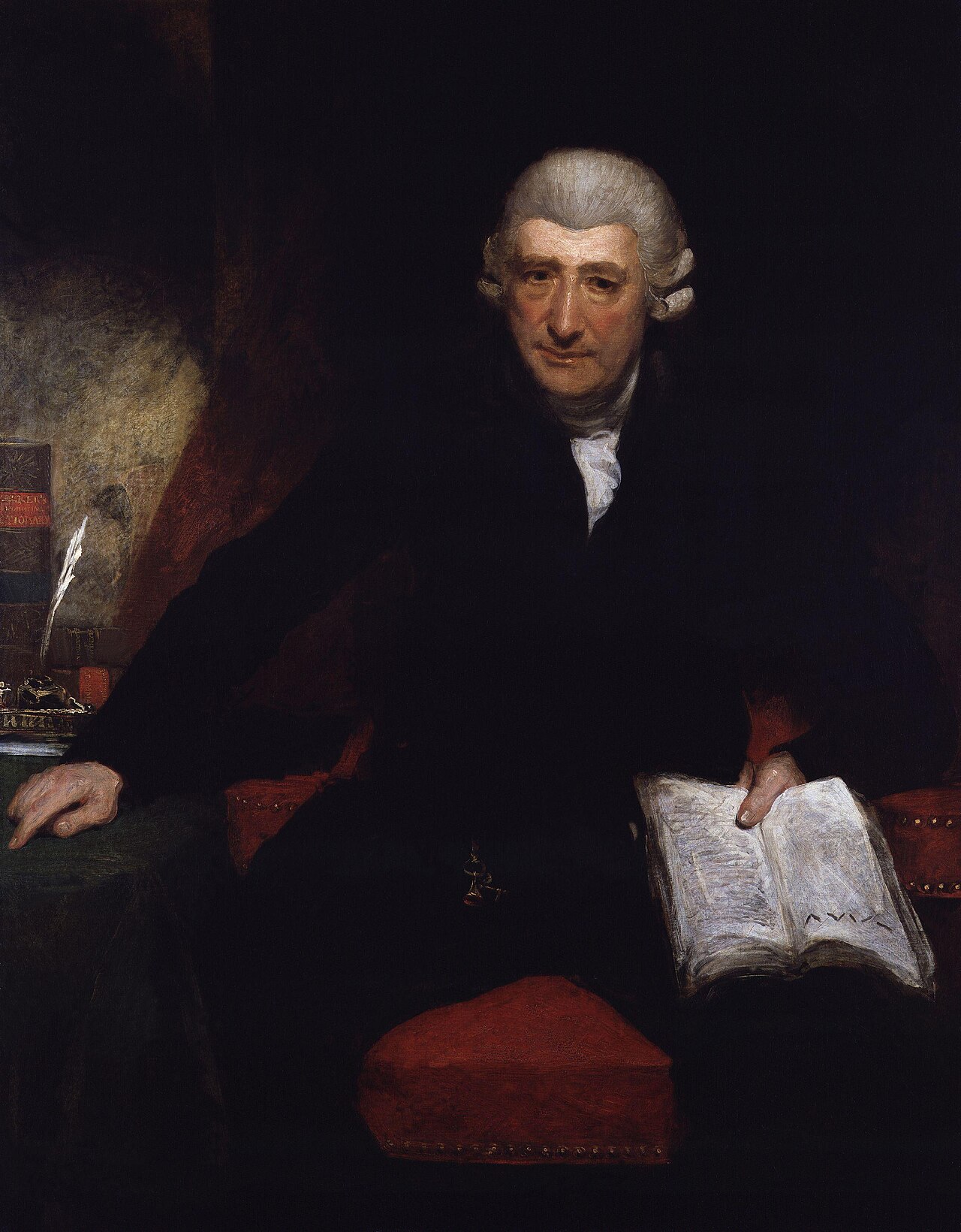 Portrait of John Walker seated with an open book, painted by Henry Ashby